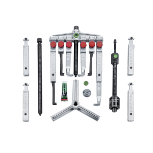 Zestaw ściągaczy uniwersalnych 2- i 3-ramiennych  z dwoma różnymi typami ściągaczy i wrzecionem hydraulicznym 200 x 260 mm KUKKO kod produktu: K-2030-20+S+B - 2